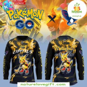 Washington Capitals Pokemon GO Hockey Jersey NHL Fan Gear