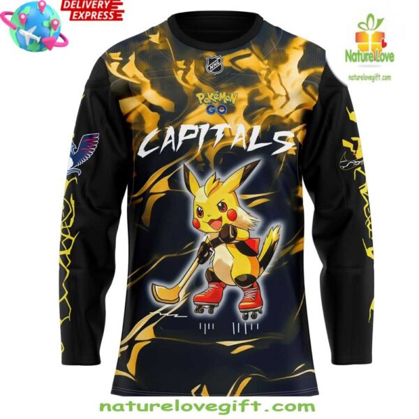 Washington Capitals Pokemon GO Hockey Jersey NHL Fan Gear