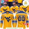 West Virginia Mountaineers 2025 Hockey Jersey Gold Standard