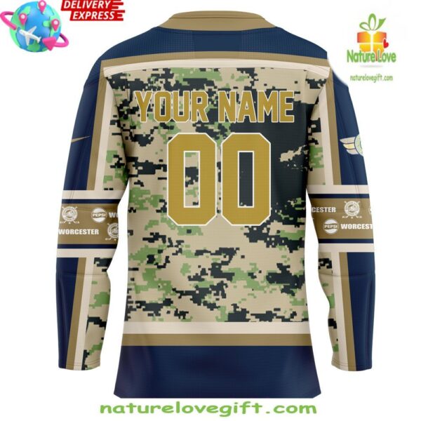 Worcester Railers Military Hockey Jersey Specialty Uniform