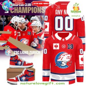 ZSC Lions 2025 CHL Champions Jersey Swiss Hockey Team
