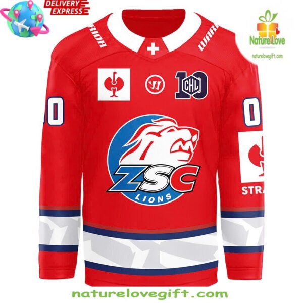 ZSC Lions 2025 CHL Champions Jersey Swiss Hockey Team