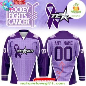 2025 Texas Stars Hockey Jersey Fighting Cancer