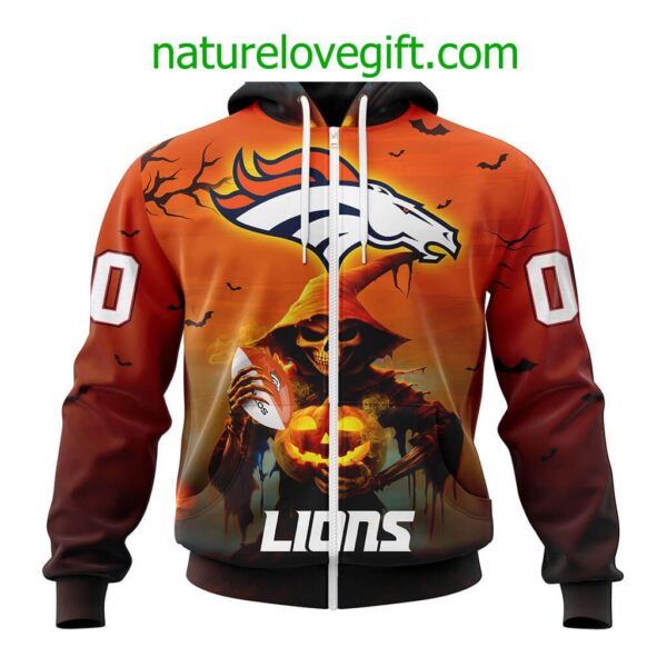 Denver Broncos NFL Grim Reaper Hoodie For Halloween Personalized Hoodies