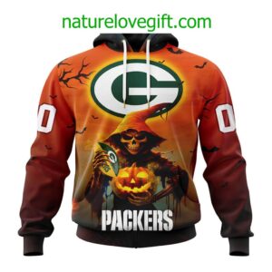 Green Bay Packers NFL Grim Reaper Hoodie For Halloween Personalized Hoodies