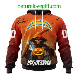 Los Angeles Chargers NFL Grim Reaper Hoodie For Halloween Personalized Hoodies