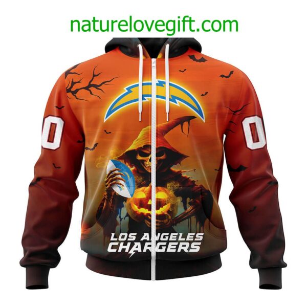 Los Angeles Chargers NFL Grim Reaper Hoodie For Halloween Personalized Hoodies
