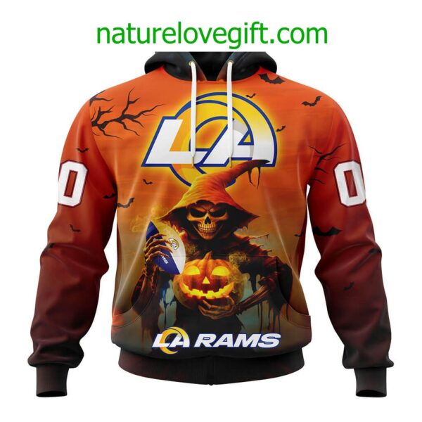Los Angeles Rams NFL Grim Reaper Hoodie For Halloween Personalized Hoodies