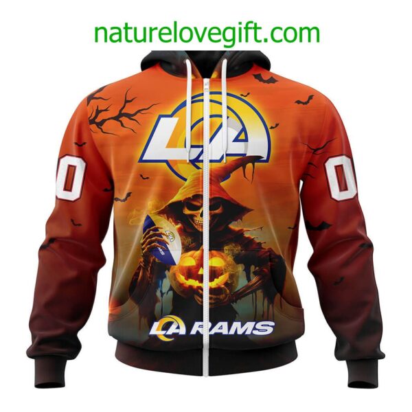 Los Angeles Rams NFL Grim Reaper Hoodie For Halloween Personalized Hoodies
