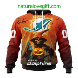 Miami Dolphins NFL Grim Reaper Hoodie For Halloween Personalized Hoodies