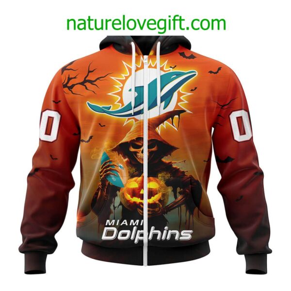 Miami Dolphins NFL Grim Reaper Hoodie For Halloween Personalized Hoodies