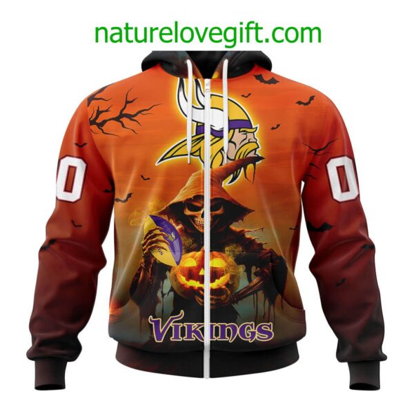 Minnesota Vikings NFL Grim Reaper Hoodie For Halloween Personalized Hoodies