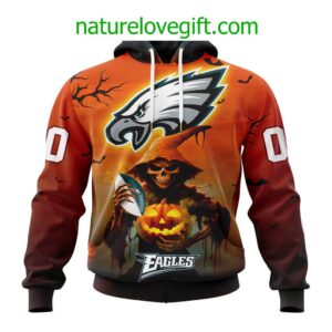 Philadelphia Eagles NFL Grim Reaper Hoodie For Halloween Personalized Hoodies