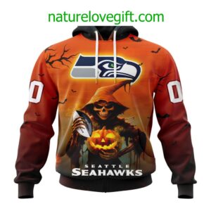 Seattle Seahawks NFL Grim Reaper Hoodie For Halloween Personalized Hoodies