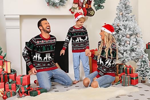 Quenteen Boys Girls Ugly Christmas Sweater Cute Reindeer Xmas Tree Print Holiday Pullover Knit Tops : Amazon.ca: Clothing, Shoes & Accessories