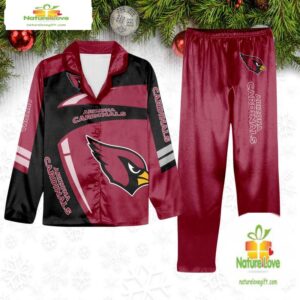 NFL Arizona Cardinals Football Team Winter Satin Pajamas Set Gift for Fans