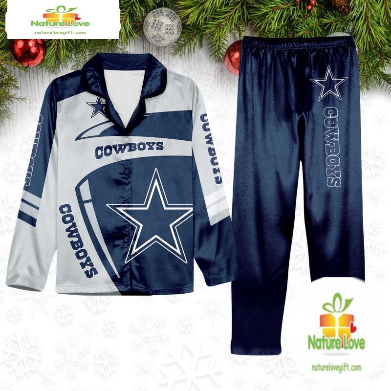 NFL Dallas Cowboys Football Team Winter Satin Pajamas Set Gift for Fans NFL Dallas Cowboys Football Team Winter Satin Pajamas Set Gift for Fans