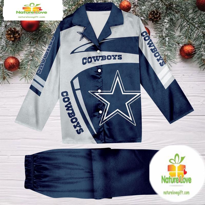 NFL Dallas Cowboys Football Team Winter Satin Pajamas Set Gift for Fans NFL Dallas Cowboys Football Team Winter Satin Pajamas Set Gift for Fans