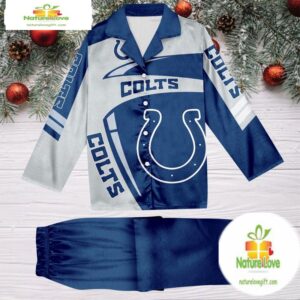 NFL Indianapolis Colts Special Football Team Winter Season Satin Pajamas Set 2