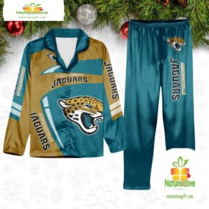 NFL Jacksonville Jaguars Special Football Team Winter Season Satin Pajamas Set 1