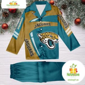 NFL Jacksonville Jaguars Special Football Team Winter Season Satin Pajamas Set 2