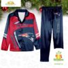NFL New England Patriots Football Team Winter Satin Pajamas Set Gift for Fans