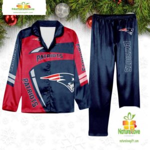 NFL New England Patriots Special Football Team Winter Season Satin Pajamas Set 1
