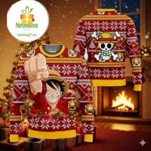 Monkey Luffy Anime Xmas Gifts One Piece Ugly Christmas Sweater