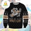 One Piece Dead or Alive Monkey D Luffy One Piece Ugly Christmas Sweater