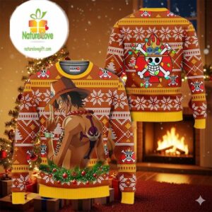 Portgas Ace Anime Xmas Gifts One Piece Ugly Christmas Sweater