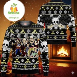 Roger Pirates Anime Xmas Gifts One Piece Ugly Christmas Sweater