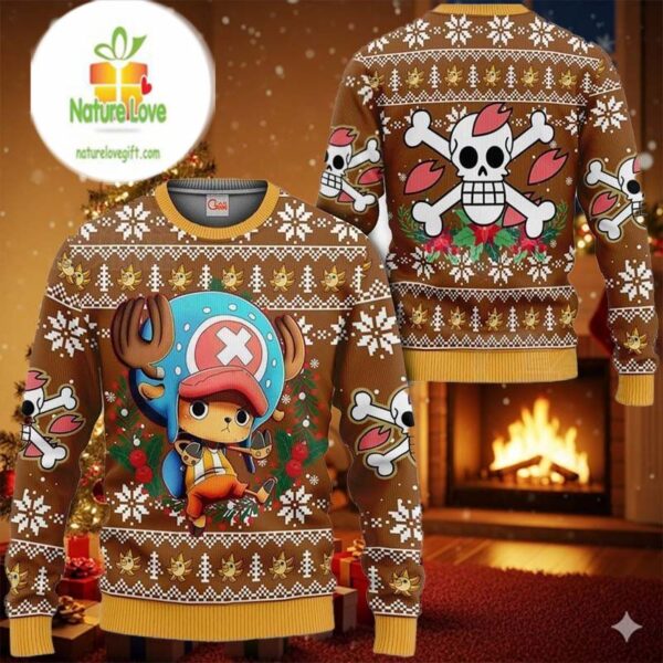 Tony Tony Chopper Anime Xmas One Piece Ugly Christmas Sweater