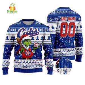 MLB Chicago Cubs Grinch Christmas Ugly Sweater
