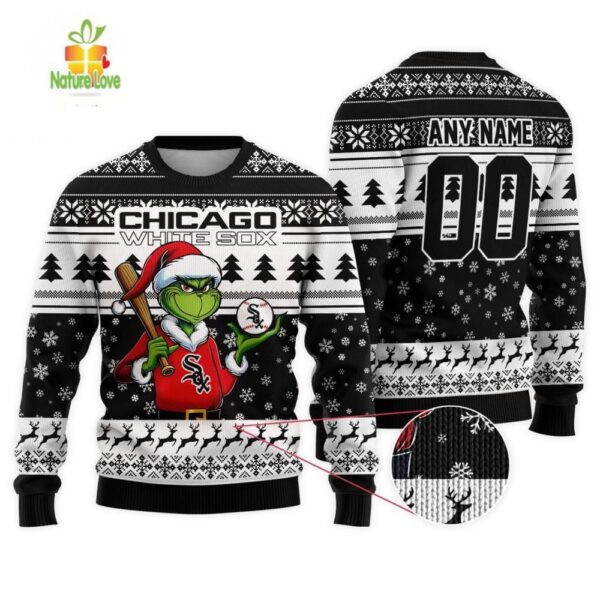 MLB Chicago White Sox Grinch Christmas Ugly Sweater