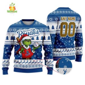 MLB Kansas City Royals Grinch Christmas Ugly Sweater
