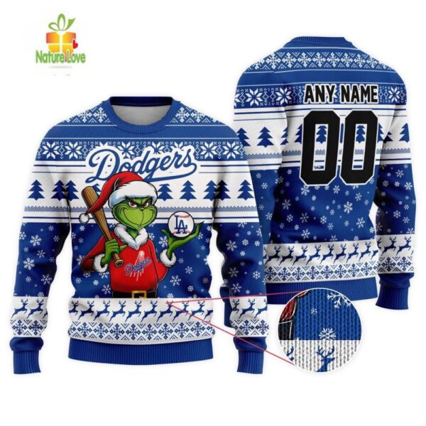 MLB Los Angeles Dodgers Grinch Christmas Ugly Sweater