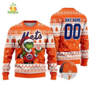 MLB New York Mets Grinch Christmas Ugly Sweater