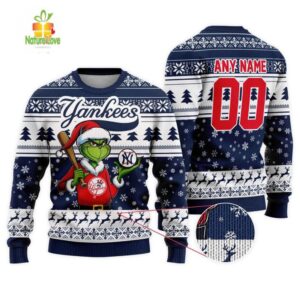 MLB New York Yankees Grinch Christmas Ugly Sweater