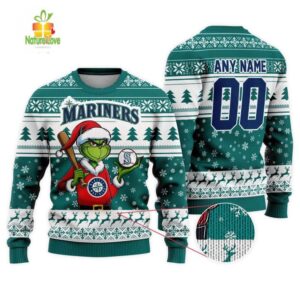 MLB Seattle Mariners Grinch Christmas Ugly Sweater