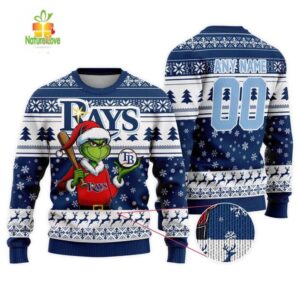 MLB Tampa Bay Rays Grinch Christmas Ugly Sweater