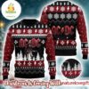 ACDC Angus Young Signature Move Under The Snowy Night 2025 Christmas Ugly Sweater