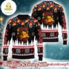 ACDC Signature Hells Bells Snowy Night Pattern Jingle Bells Xmas Ugly Sweater