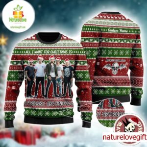 Avenged Sevenfold All I Want For Christmas Is Avenged Sevenfold Band Member 2025 Ugly Christmas Sweater