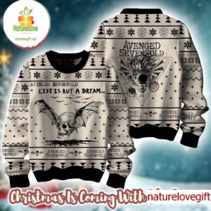 Avenged Sevenfold The Death Bat Holiday Gift Knitted Xmas Ugly Sweater