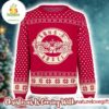 Guns N Roses Big Logo With Snowflakes Pattern Knitted Red Christmas Ugly Sweater