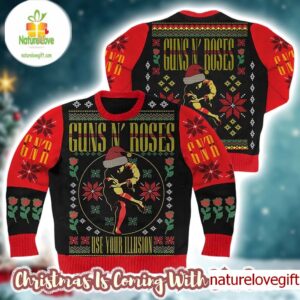 Guns N Roses Use Your Illusion Xmas Style 2025 Ugly Christmas Sweater
