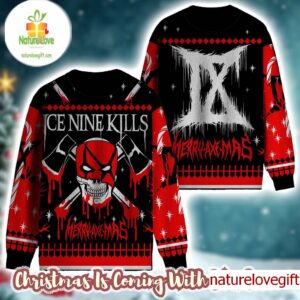 Ice Nine Kills Merry Axe Mas Kill The Impericon 2025 Ugly Christmas Sweater