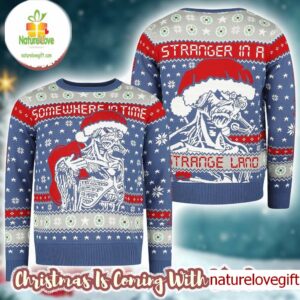 Iron Maiden Future Eddie Somewhere In Time Stranger In A Strange Land Ugly Christmas Sweater Iron Maiden Future Eddie Somewhere In Time Stranger In A Strange Land Ugly Christmas Sweater