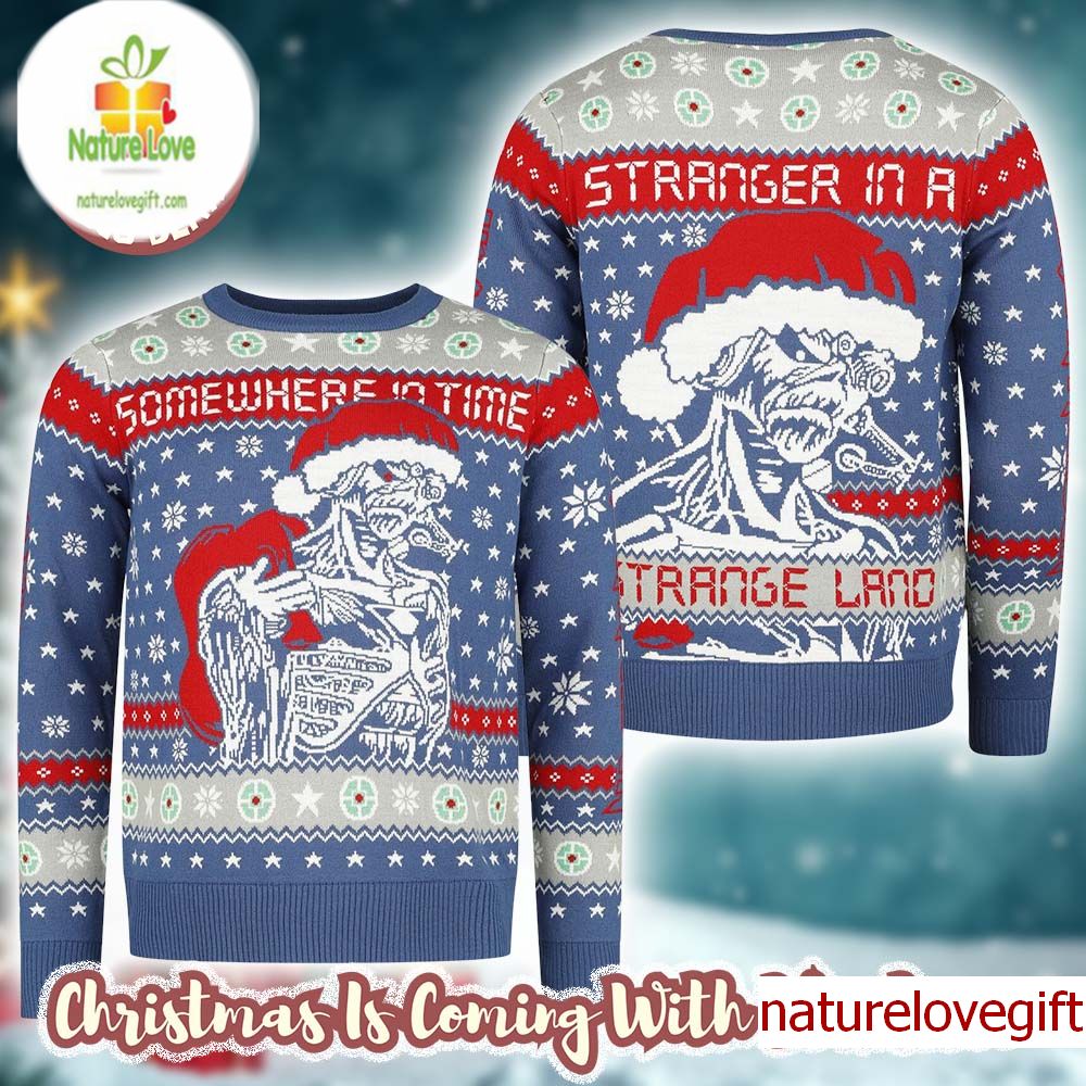 Iron Maiden Future Eddie Somewhere In Time Stranger In A Strange Land Ugly Christmas Sweater Iron Maiden Future Eddie Somewhere In Time Stranger In A Strange Land Ugly Christmas Sweater