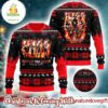 Kiss Band End Of The Road World Tour Tribute Flame Knitted Ugly Christmas Sweater